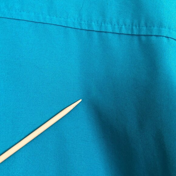 Vintage 80s Sansabelt Men's Golf Jacket Size XL Full Zip Pockets Turquoise Blue - Picture 11 of 12